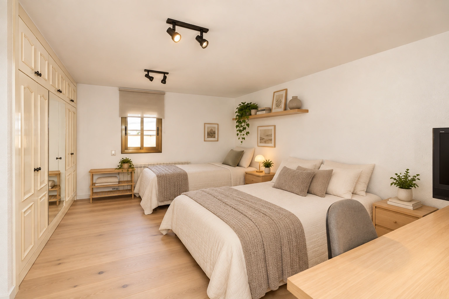 Ejemplo de propuesta virtual de interiorismo del dormitorio.